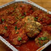 Meat Lasagna Sausage And Meatballs · Served with salad and bread.