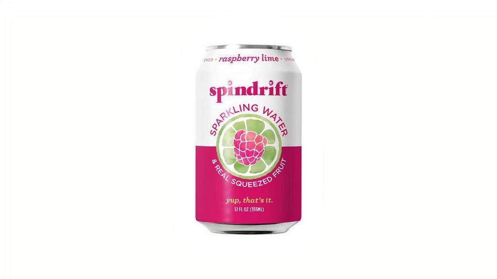 Spindrift - Raspberry Lime Sparkling Water · The real fruit Spindrift uses comes from the Pacific Northwest directly to you. 12oz Can