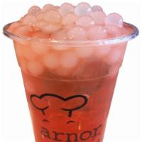 Strawberry · Suggested topping shown:
Lychee Popping Boba
