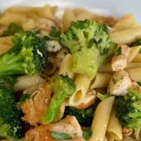 Pasta With Grilled Chicken And Broccoli · A classic hometown: Your choice of pasta with delicious chicken and broccoli in garlic and o...