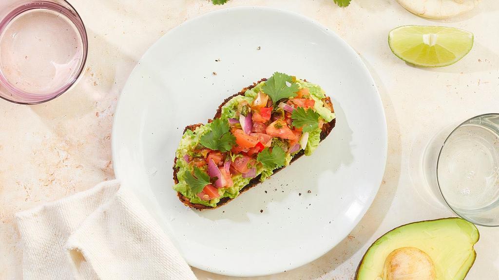 Mexican Avocado Toast · Avocado toast with pico de gallo.