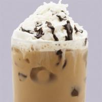 Coconut Dream Iced Latte · Coconut and chocolate syrup finished with whipped cream, chocolate, and coconut flakes plus ...