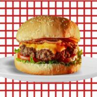Hawaiian Burger · Single Salmon Patty, Red Cabbage, BBQ Sauce, ginger vinaigrette and pineapple