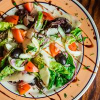 Salada Do Chef · Mixed greens, shrimp, hearts of palm, house dressing