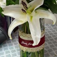 Medium Vase · Medium vase  size is 8” recommended for medium, large and 1/2 doz Rose bouquets. Flowers wil...