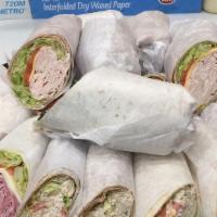 Power Wrap · Three egg whites, peppers, onions, spinach and melted swiss cheese. Served in a whole wheat ...