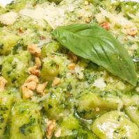 Potato Gnocchi · Watercress Pesto, walnuts, and parmesan.