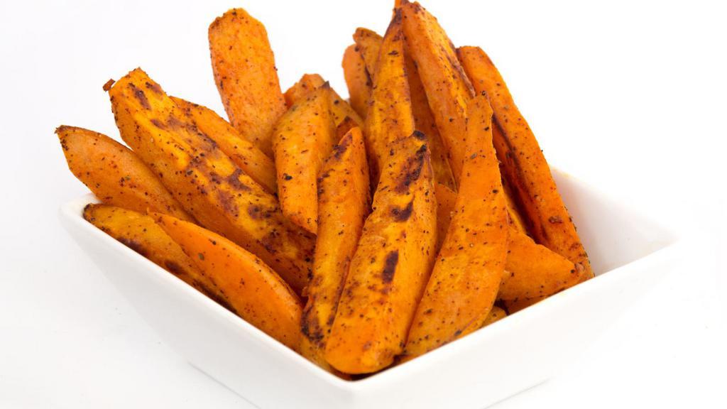 Sweet Potato Fries · Crispy, hot sweet potato fries.