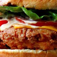 🌶️Chicken Zinger Sandwich · Spicy and Crispy ! 
Served with Mayo, Lettuce, Tomato and American Cheese.