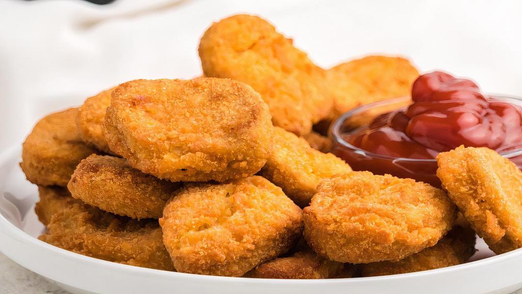 6 Pcs Chicken Nuggets · Honey Mustard or BBQ Sauce Available upon request.