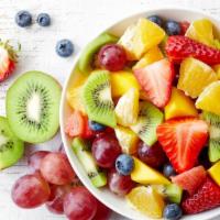 Fruit Salad  · A delicious variety of mixed fruits, served in a cup.