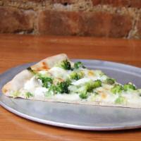 White Broccoli Pizza Slice · 