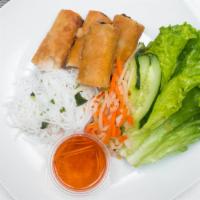 Spring Rolls · A vietnamese deep-fried egg roll filled with ground pork chicken carrots onion long rice and...
