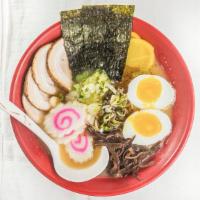 Yahao Classic Tonkotsu Ramen · The original rich Tonkotsu (Pork Bone) Soup base,  topped with pork loin-cha siu, seaweed, k...