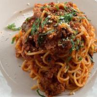 Spaghetti Meat Ball / Meat Sauce · Meatballs or meat sauce.
