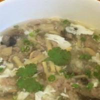 Quart Of West Lake Beef Soup · With fried noodles.