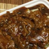 Braised Beef & Napa Cabbage With Roasted Chili · Spicy. Served with jasmine rice. Hot and spicy.