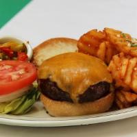 Housemade Wollensky'S Burger · Served with Waffle Fries
