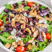 Compo Salad · Baby Field Greens & Tomatoes, Topped w/ Dried Cranberries, Gorgonzola Cheese & Chopped Walnu...
