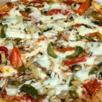 House Special Pizza · Pepperoni, sausage, meatballs, peppers, mushrooms, onions, sauce, and mozzarella cheese.