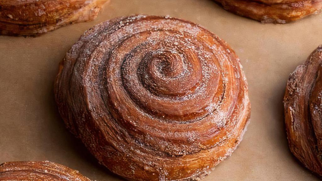 Cinnamon Roll · Flakey cinnamon sugar pastry.
