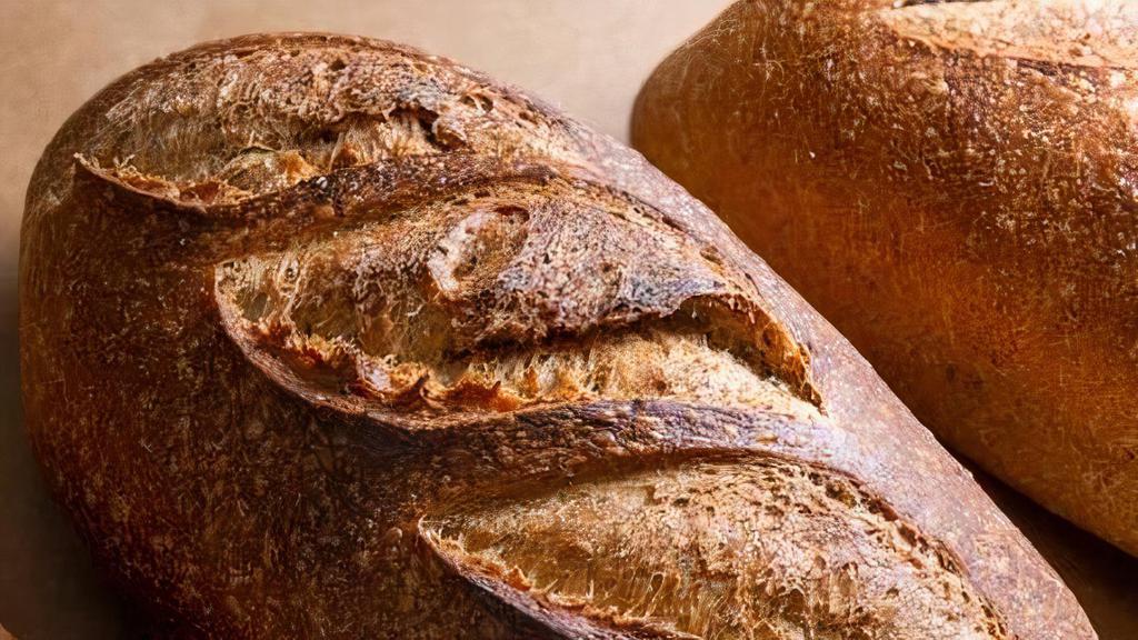 Whole Wheat Bread · Organic sourdough whole wheat bread.