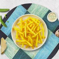 Fries · Idaho potato fries cooked until golden brown and garnished with salt.
