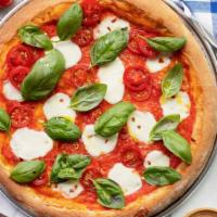 Margherita Pizza · San Marzano tomato sauce fresh mozzarella, Basil, Pecorino.