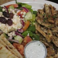 Chicken Gyro · Served with choice of side.