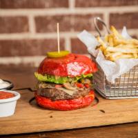 Big Bang Burger · 8 oz beef patty, Monterey Jack Cheese, bell peppers, Sauteed mushrooms, avocado, green leaf,...