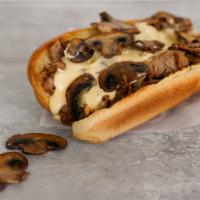 Mushroom Cheesesteak · 8” Philly cheesesteak loaded with grilled steak, melted cheese and savory grilled mushrooms ...