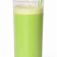 Green Monster Juice · Kale, celery, apple, cucumber, parsley, spinach, romaine lettuce, lemon, and ginger.