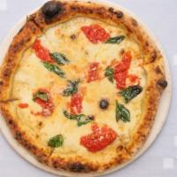 Donna Margherita · Imported fresh mozzarella, San Marzano tomato sauce, Pecorino cheese and extra virgin olive ...