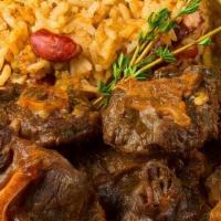 Oxtail · Served with one side and your choice of rice.