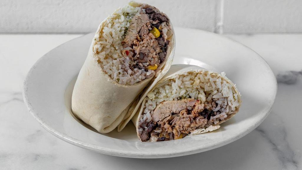 Eso Build Your Own Burrito · Build your own burrito. Seasoned Rice with all your favorite Sous Vide Protein or Veggies, Fillings & Sauce.