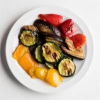 Eso Side Fire-Roasted Veggies · Eggplant, squash, peppers.