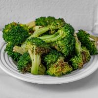 Mpf Side Fire-Roasted Broccoli · Broccoli florets roasted with olive oil & house spice seasoning. Served chilled. Gluten-Free...