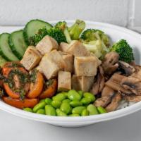 V23 Build Your Own Veggie Bowl · Select a base, choose a protein, fill with toppings, add a garnish & pick a sauce.