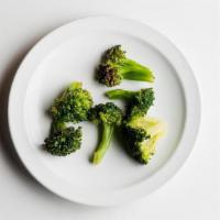 V23 Side Fire-Roasted Broccoli · Broccoli florets roasted with house spice seasoning. Served chilled. Gluten-Free  & Vegan.