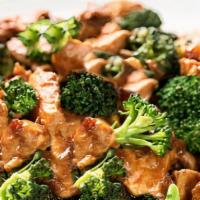 Chicken With Broccoli. · Served with pork fried rice.