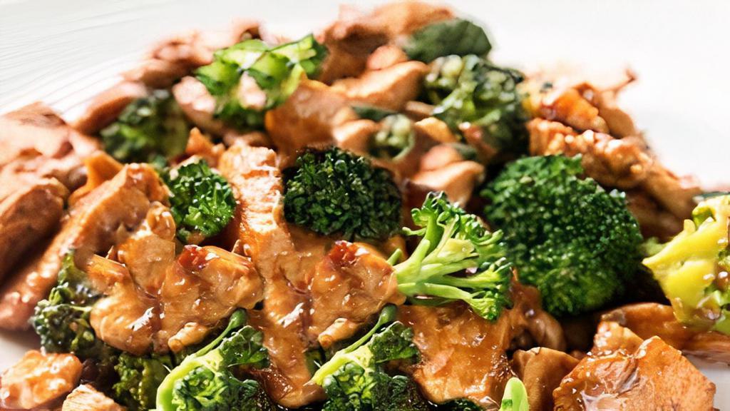 Chicken With Broccoli. · Served with pork fried rice.