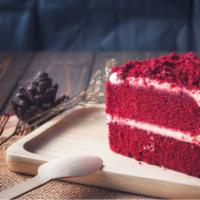 Red Velvet Cake · Classic, crimson red cake, made with fresh cocoa and topped with a delicious, cream cheese i...