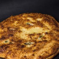 Roli Poli Calzoni · sharable stuffed calzone with creamy burrata, fresh homemade mozzarella, smoked mozzarella, ...