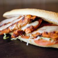 Grilled Chicken Sandwich · Grilled Chicken, lettuce, tomato, mayo and mozzarella.