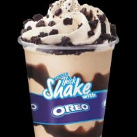 Cookies & Cream Shake · Vanilla Ice Cream, Crushed Oreos & Chocolate Syrup.