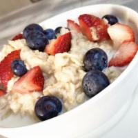 Oatmeal · Choice of milk or water comes with two toppings. Extra topping comes with an additional price.