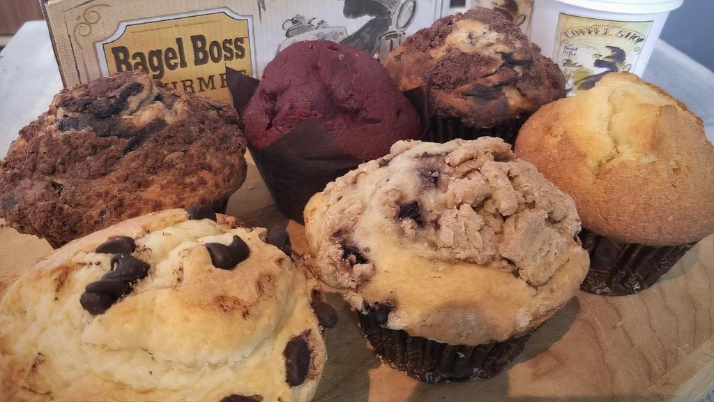 Muffin · Choice of blueberry, corn, bran, chocolate chip, or double chocolate chip.