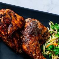 Five-Spice Hoisin Chicken · This tender seared half chicken is paired with a delicious hoisin sauce served with an asian...