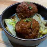 Braised Pork Meatball 砂锅红烧狮子头 · Two Shanghai style braised pork meatballs