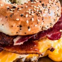 Bacon Egg & Cheese Sandwich · Traditional NY style sandwiches on your choice of bagels, rolls, breads or croissants, and m...